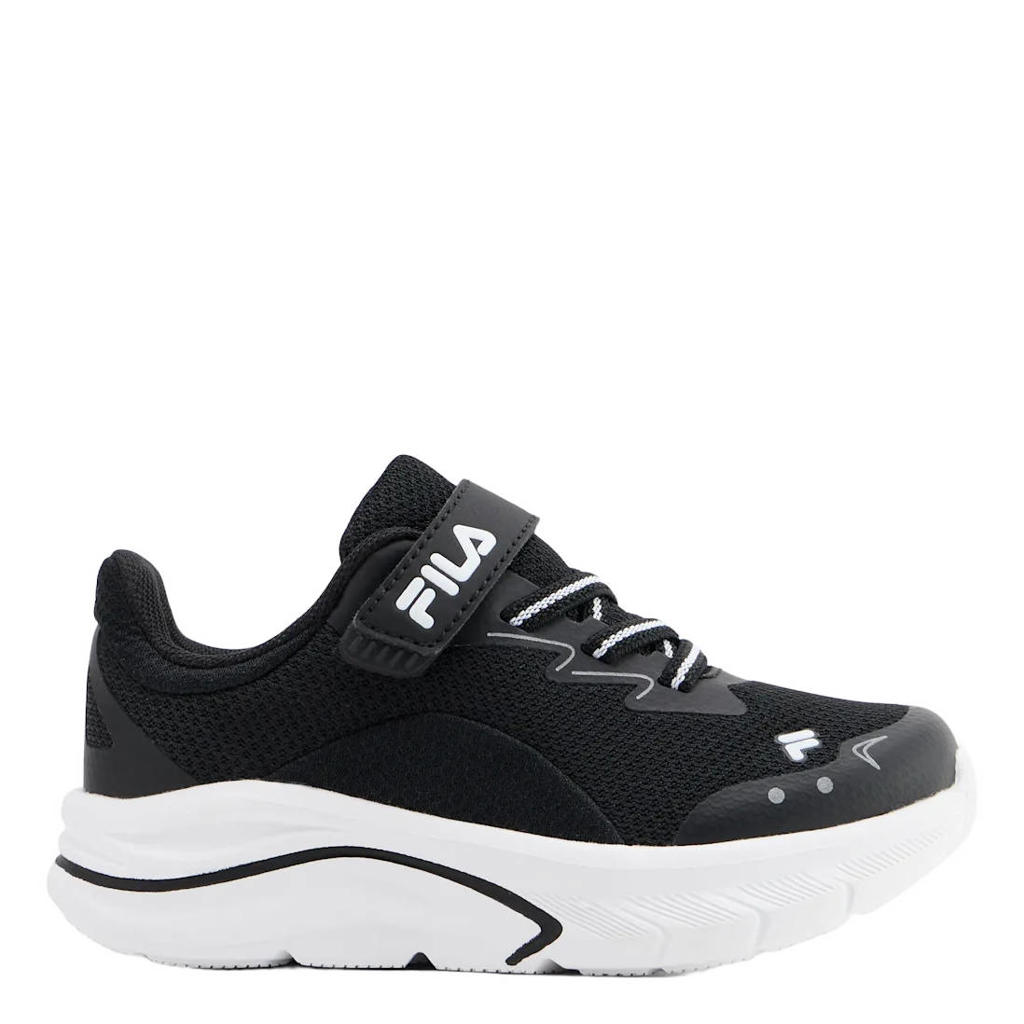 Zwarte jongens Fila chunky sneakers met logo - met elastische veter- met klittenbandsluiting