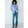Mango blouse met krijtstreep - blauw/ecru