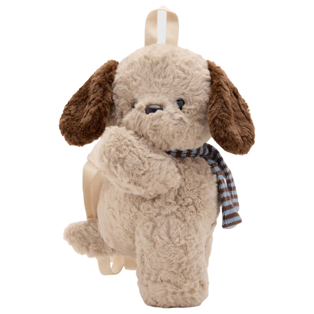 Mango Kids hondjes rugzak lichtbruin