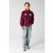 Shoeby rechtvallend sweatvest met tekst - donkerrood