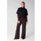 Shoeby wide leg broek - donkerbruin