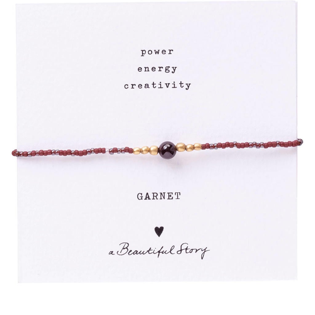 A Beautiful Story armband Iris Garnet