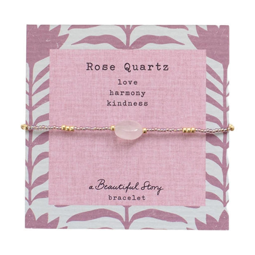 A Beautiful Story armband Wanting Rose Quartz