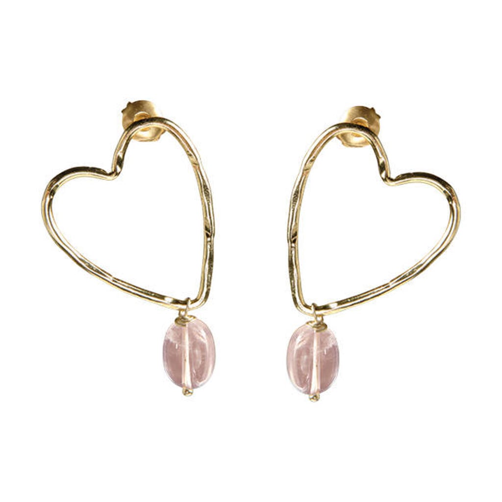 A Beautiful Story gold plated oorbellen Everlove Heart