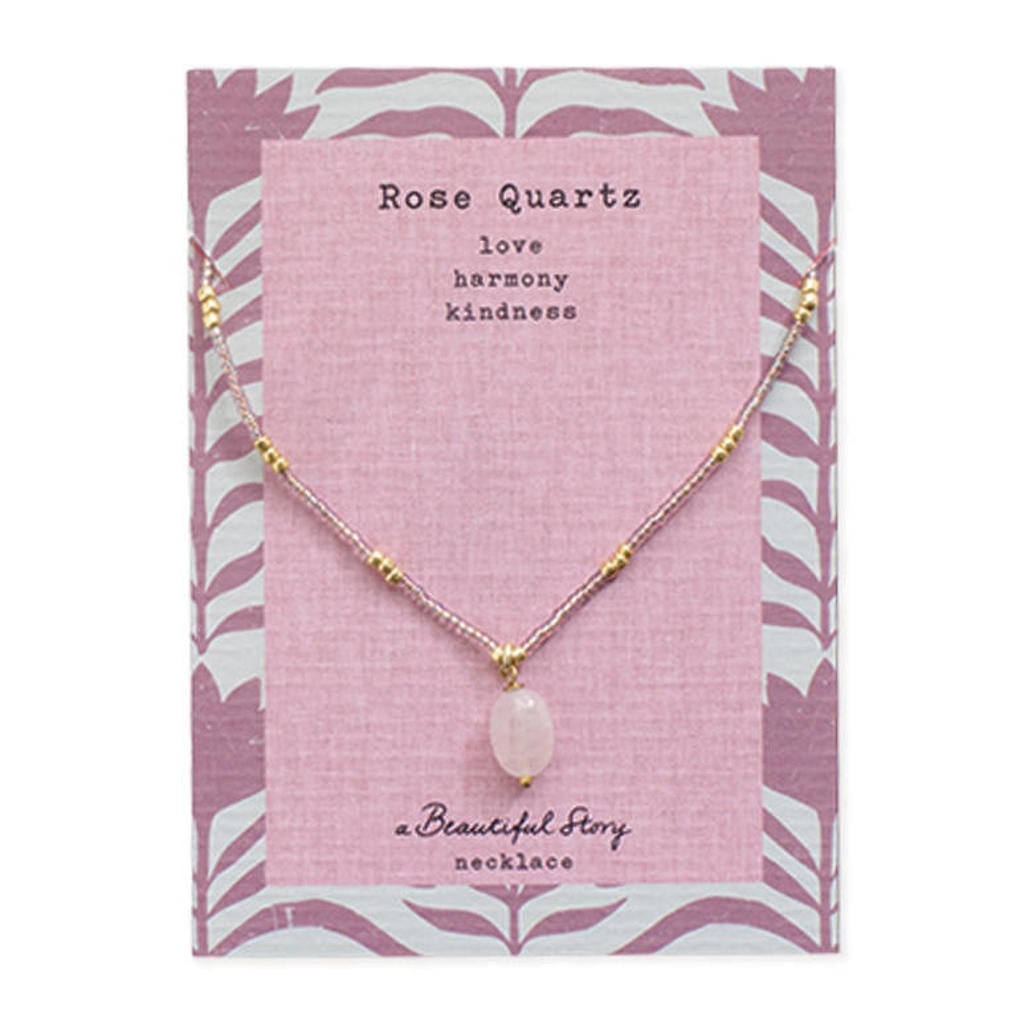 A Beautiful Story ketting Wishing Rose Quartz
