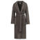 Vandyck unisex fluwelen badjas - donkerbruin