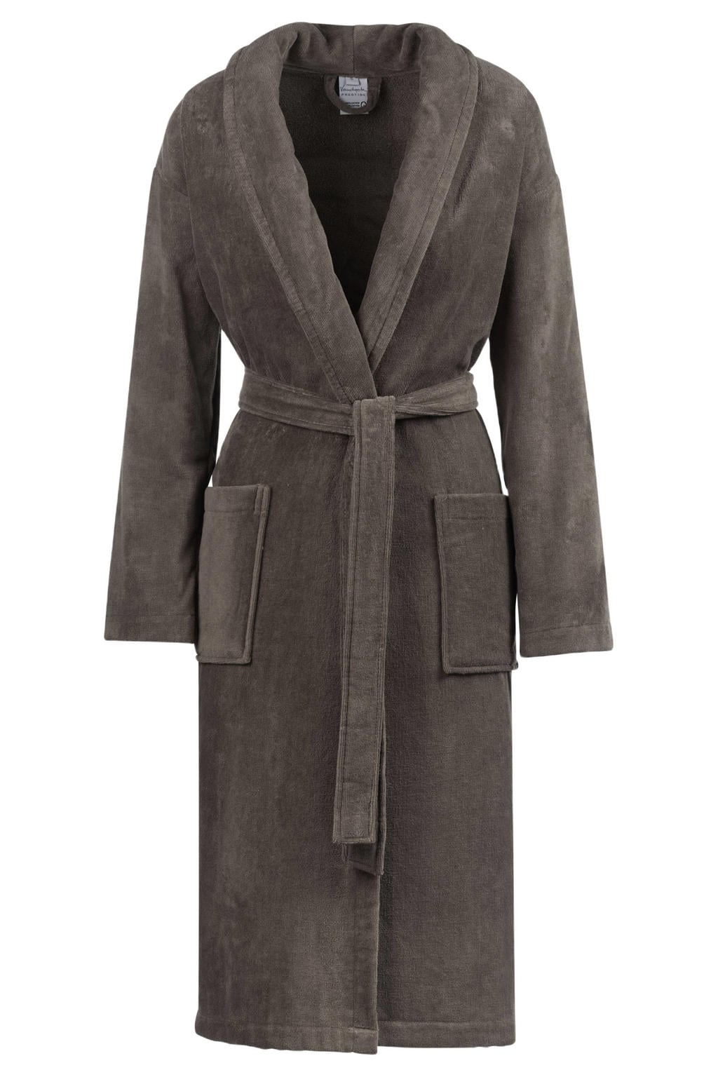 Vandyck unisex fluwelen badjas - donkerbruin