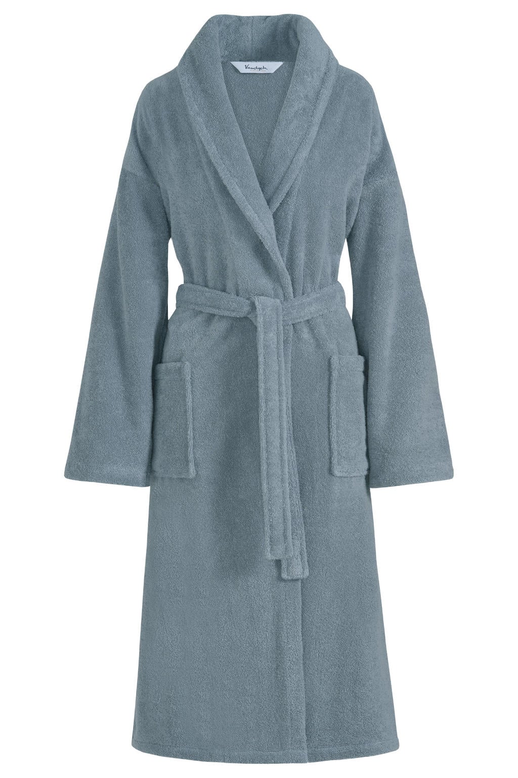 Vandyck unisex badstof badjas - lichtblauw