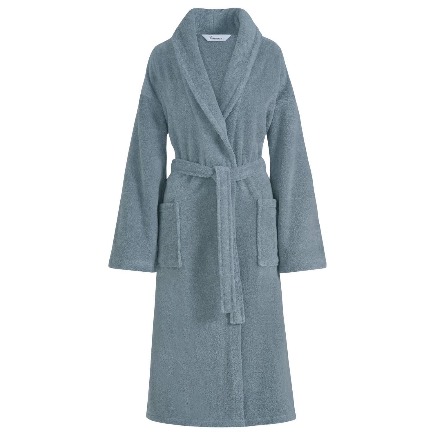 Vandyck unisex badstof badjas lichtblauw