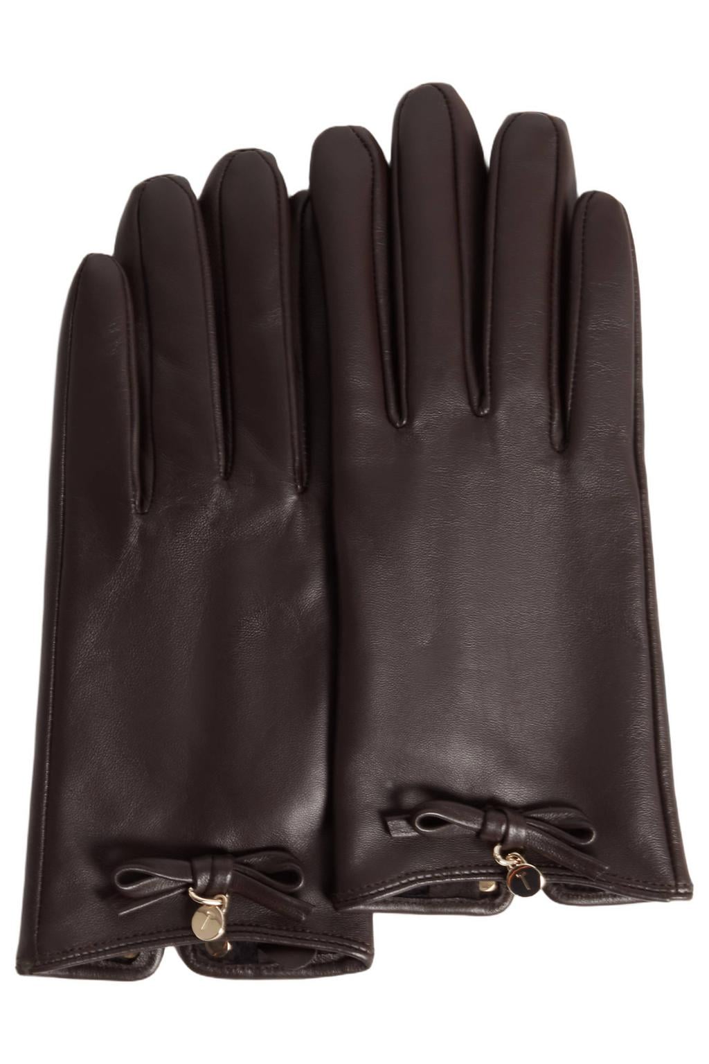 Ted Baker leren handschoenen RENNAH donkerbruin