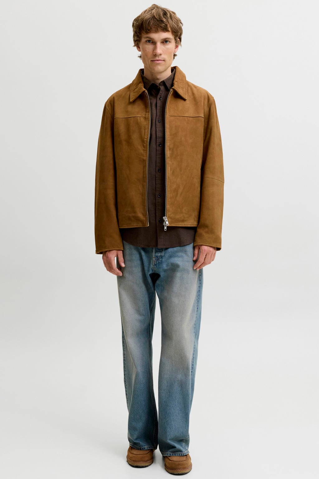 JACK & JONES ESSENTIALS regular fit casual overhemd - mulch