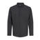 JACK & JONES ESSENTIALS regular fit gemêleerd casual overhemd - zwart