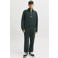 JACK & JONES ESSENTIALS relaxed fit trui met print - donkergroen