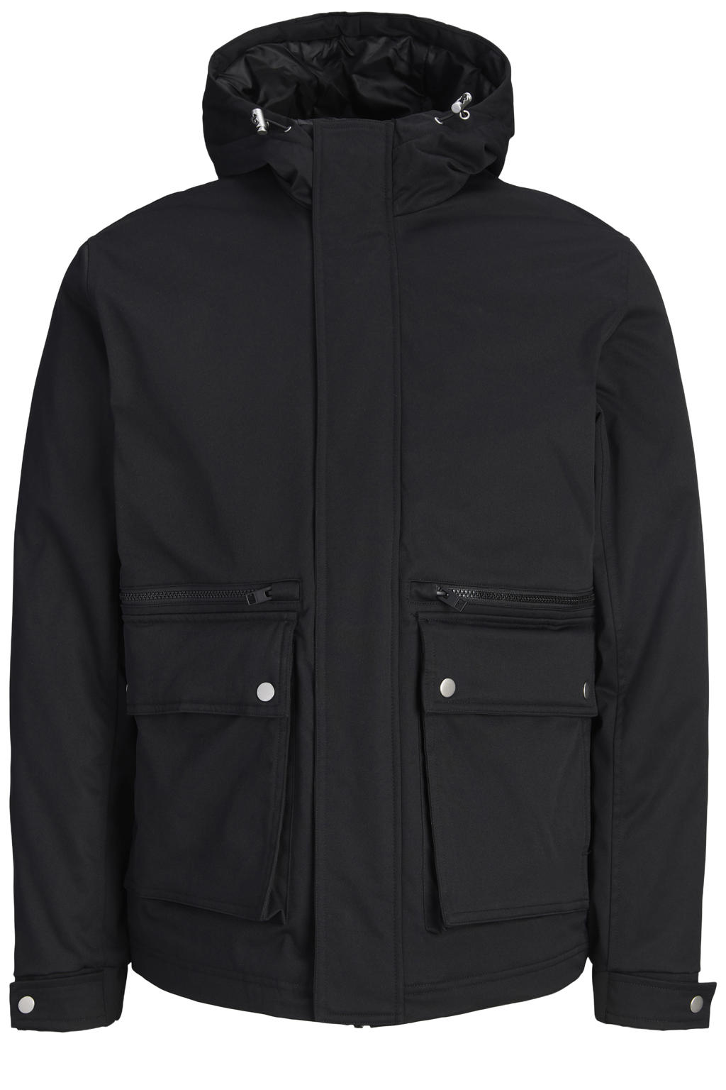 JACK & JONES ESSENTIALS parka jas - zwart