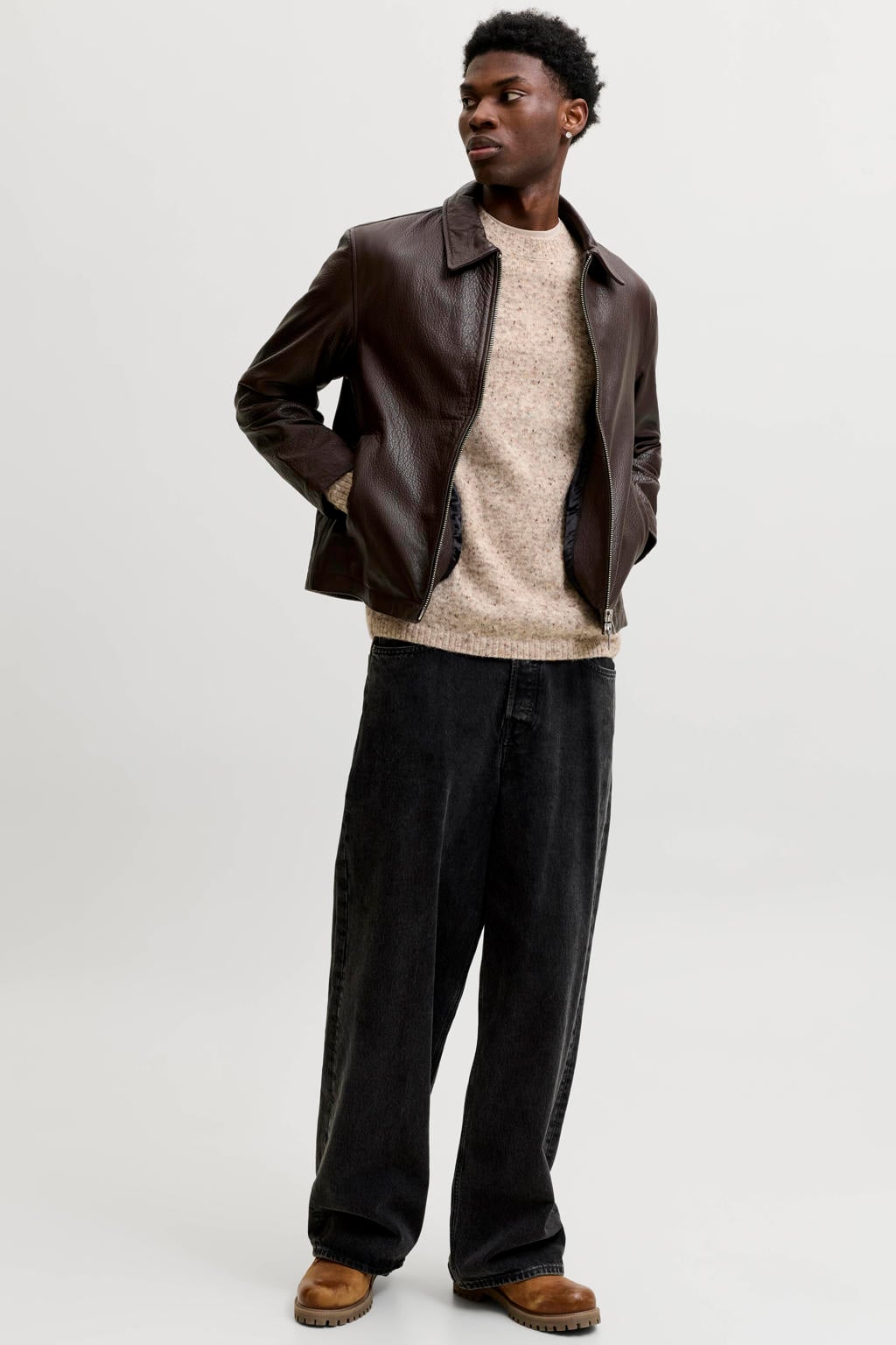 JACK & JONES ESSENTIALS regular fit gebreide trui met wol - atmosphere