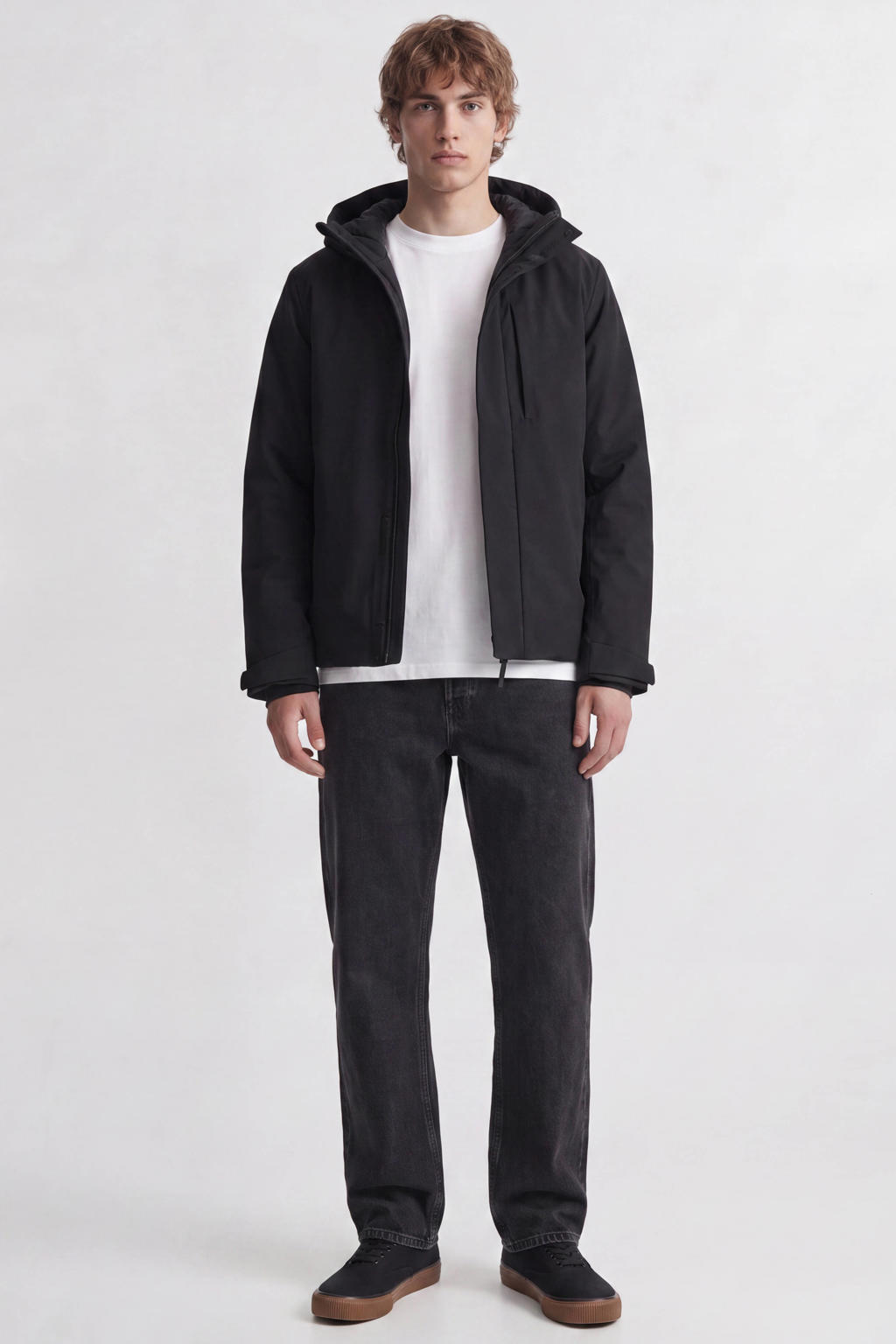 JACK & JONES ESSENTIALS winterjas - zwart