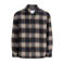 JACK & JONES ESSENTIALS relaxed fit geruit overshirt - donkerblauw