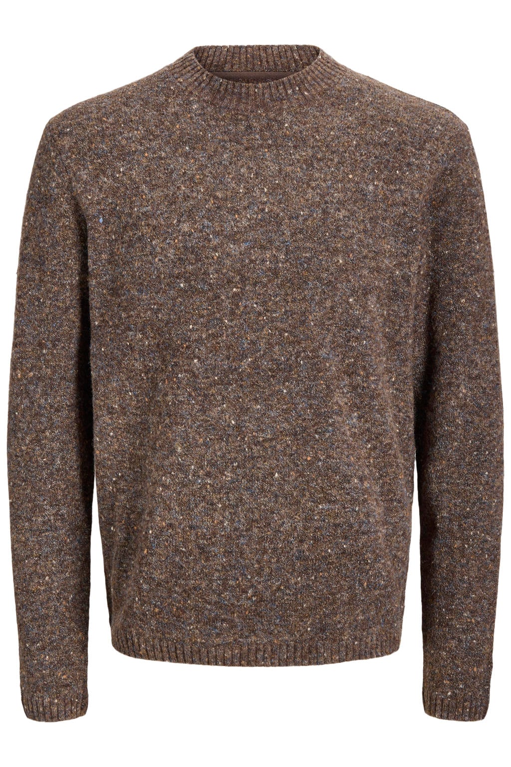 JACK & JONES ESSENTIALS regular fit gebreide trui met wol - cocoa