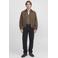 JACK & JONES PREMIUM flanel regular fit gemêleerd overhemd - bruin