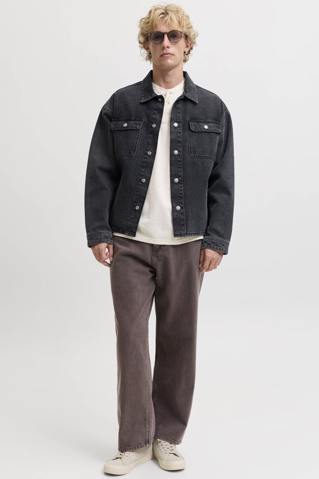 JACK & JONES PANTS STUDIO JPSTALEX ANTONIO baggy jeans - ganache