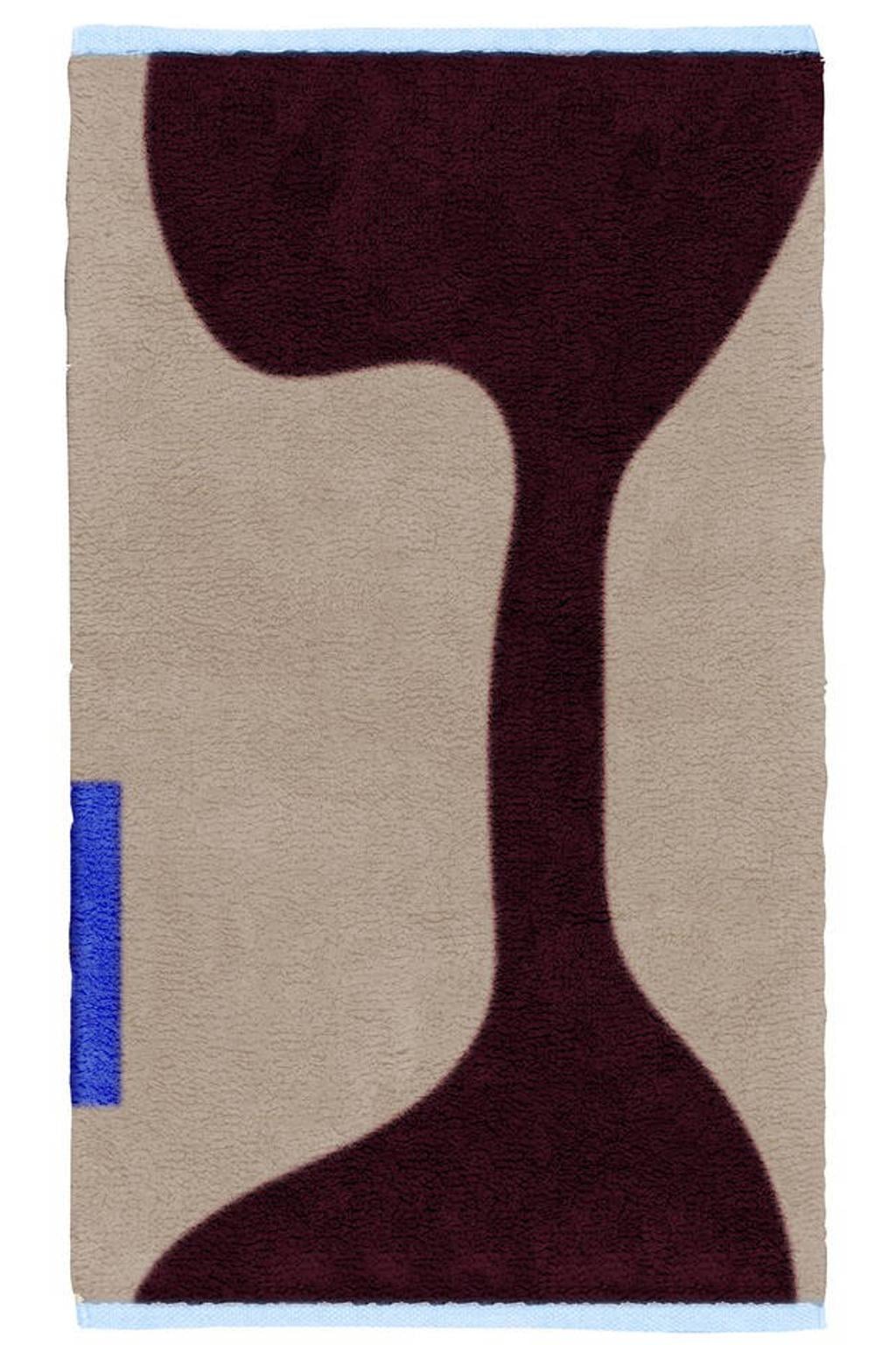 Mette Ditmer FIGURA laagpolig rechthoekige grafische vloerkleed 80x50 cm - donkerrood
