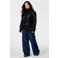 MS Mode Plus Size imitatieleren jas - zwart
