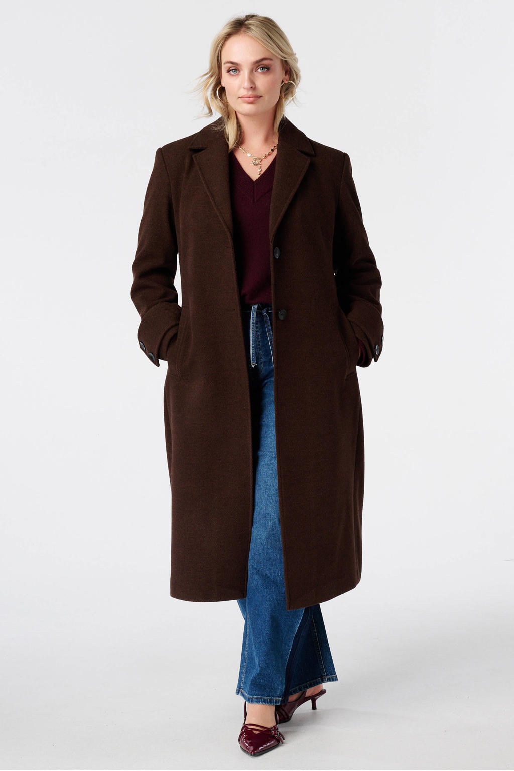 MS Mode Plus Size manteljas - bruin