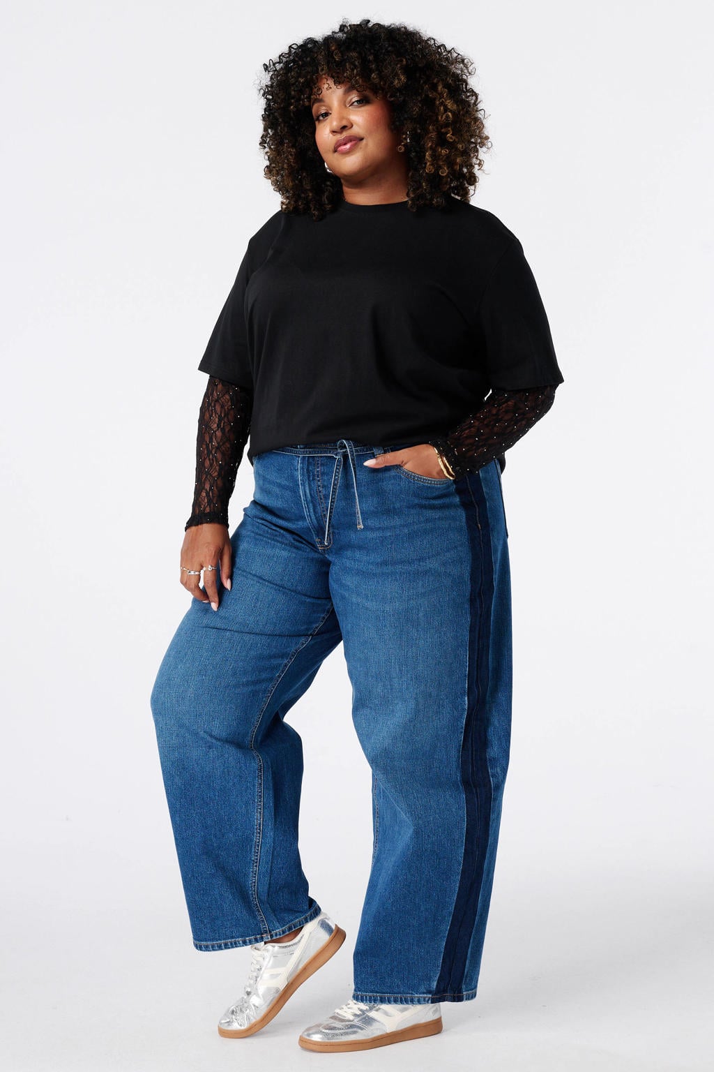 MS Mode Plus Size top - zwart