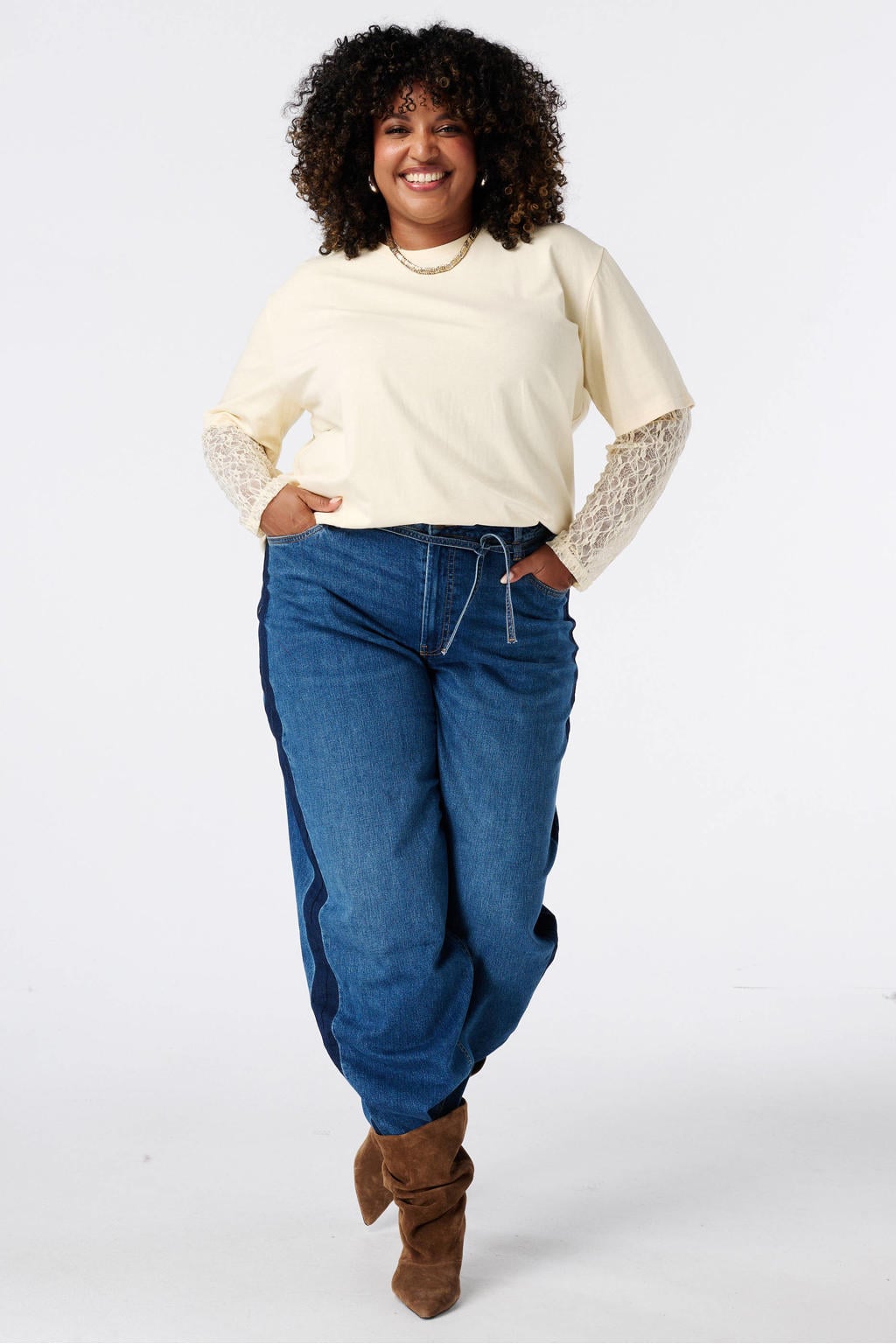 MS Mode Plus Size top - lichtgeel