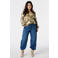 MS Mode Plus Size gebloemde top - kaki