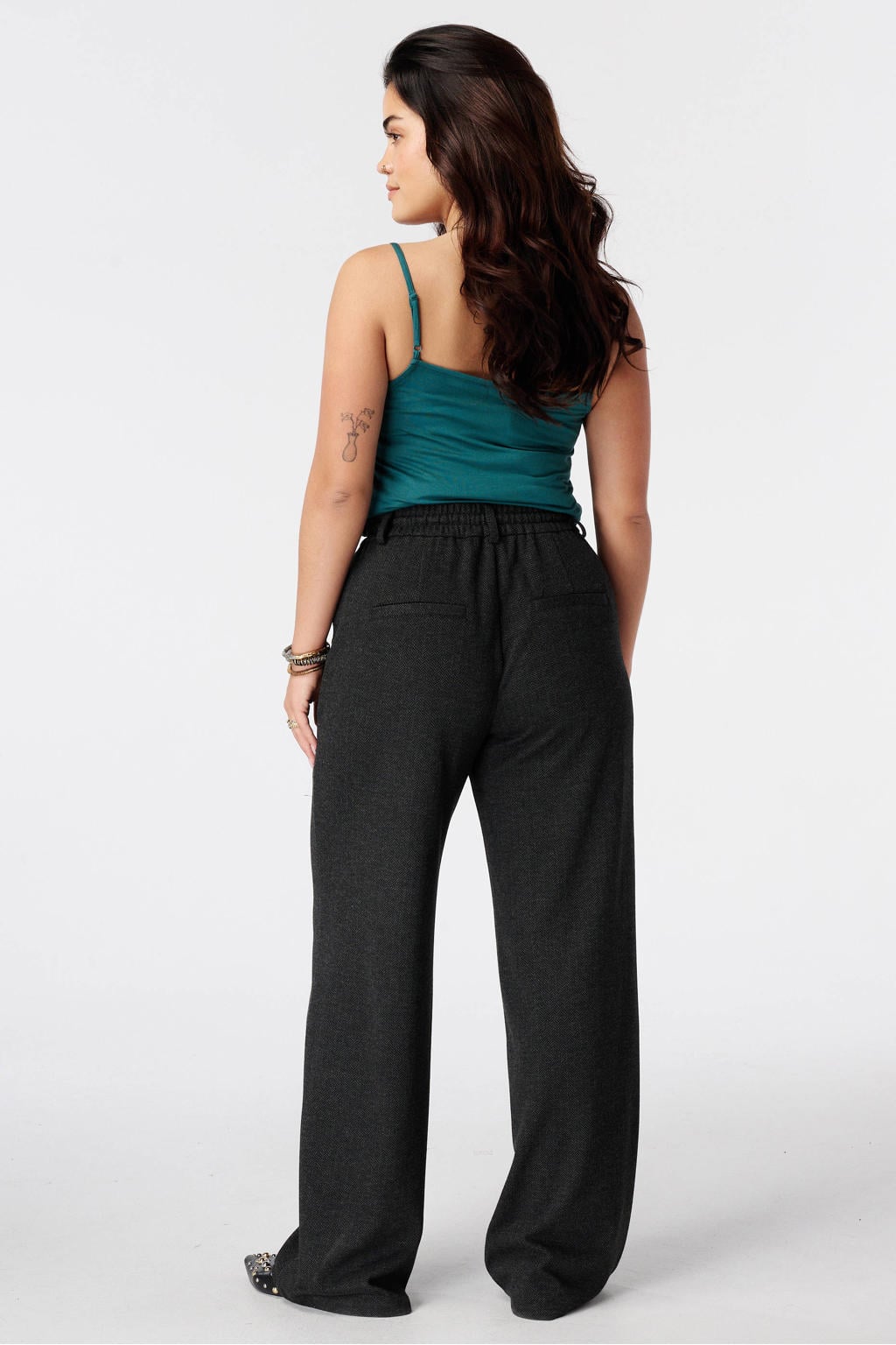 MS Mode straight leg broek - grijs