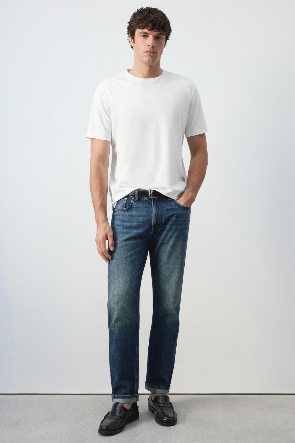Mango Man regular fit T-shirt - wit