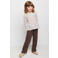 Mango Kids blousetop met ruches en stippen - wit