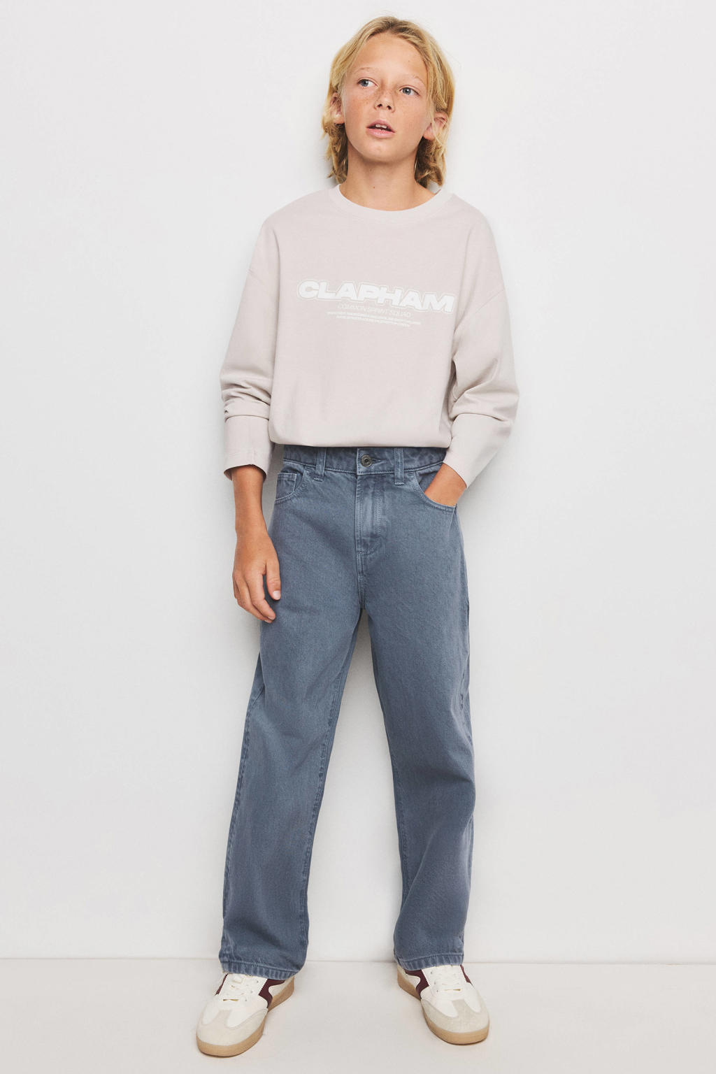 Mango Kids straight leg jeans - blauw