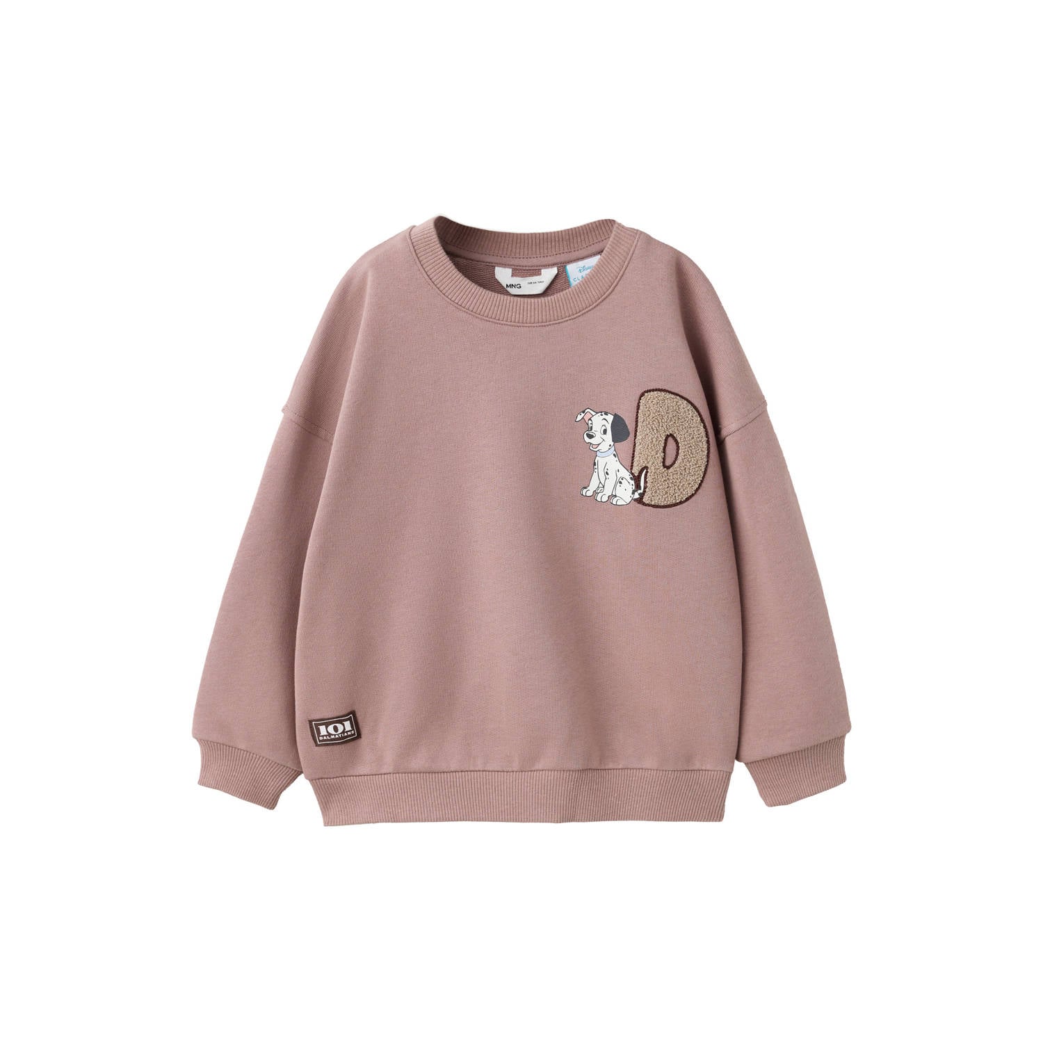 Mango Kids 101 Dalmatiërs sweater met backprint oudroze