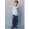 Mango Kids baggy jeans met patches - mediumblauw