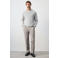 Mango Man katoenen relaxed fit gebreide trui - grijs