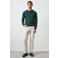 Mango Man wollen relaxed fit trui - donkergroen