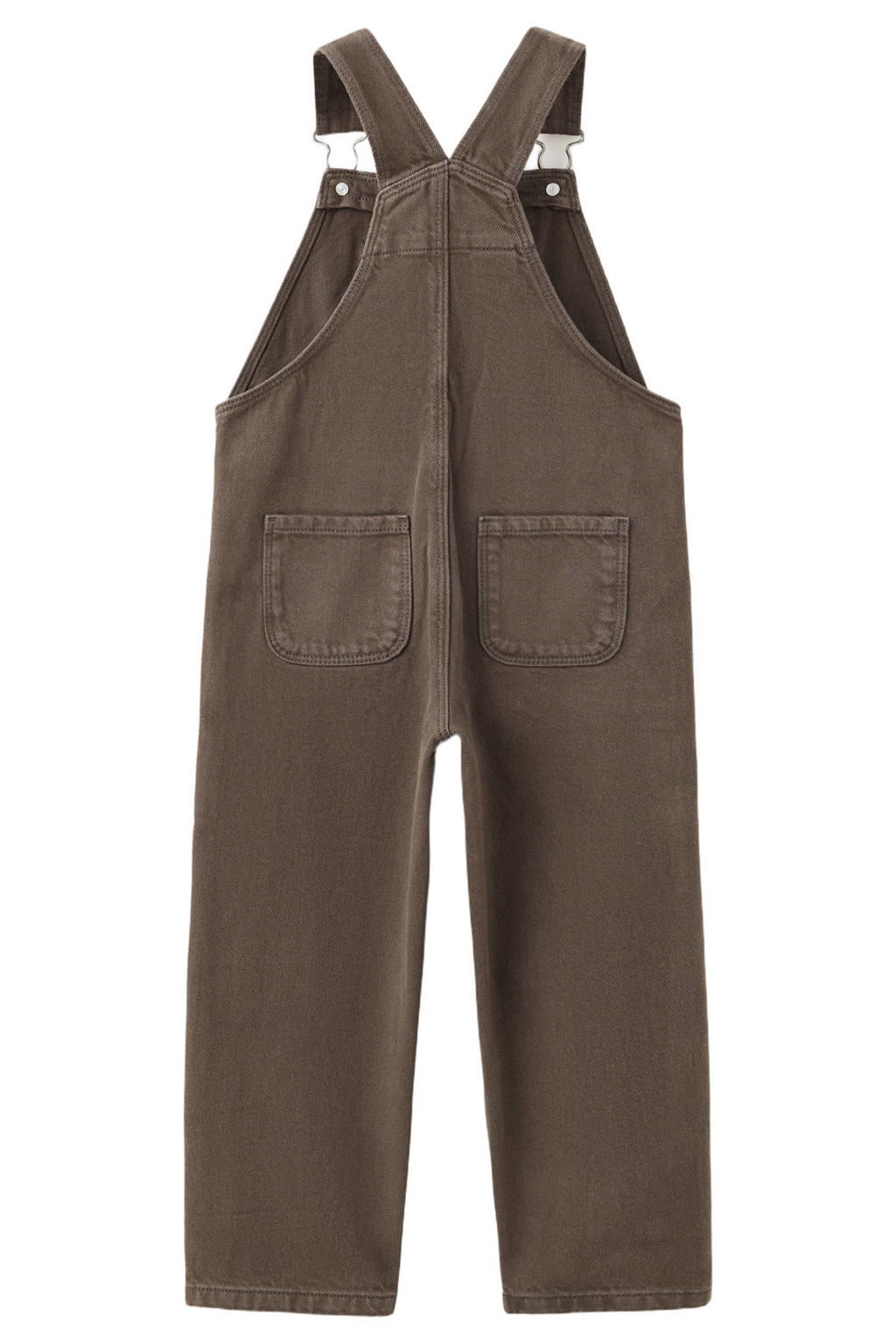 Mango Kids denim tuinbroek - donkerbruin