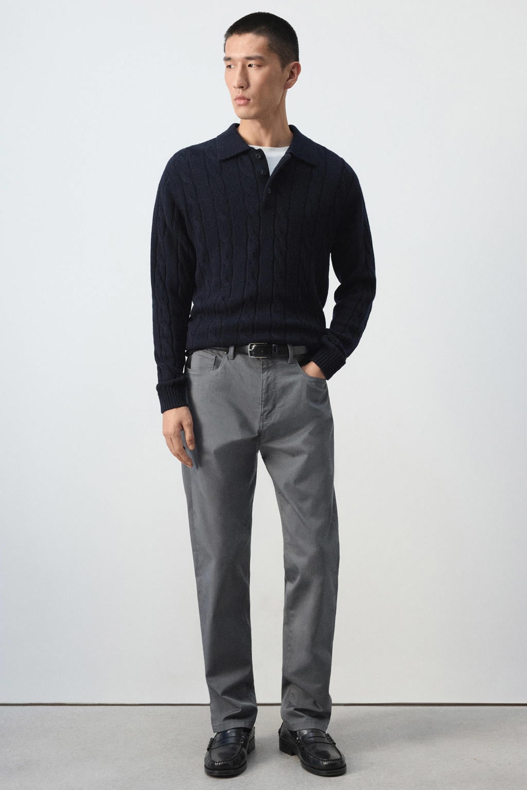 Mango Man regular fit jeans - donkergrijs