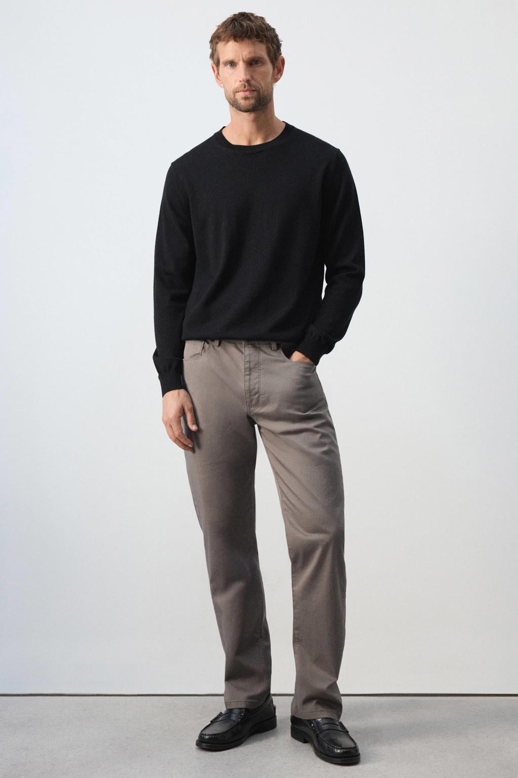 Mango Man regular fit jeans - middengrijs