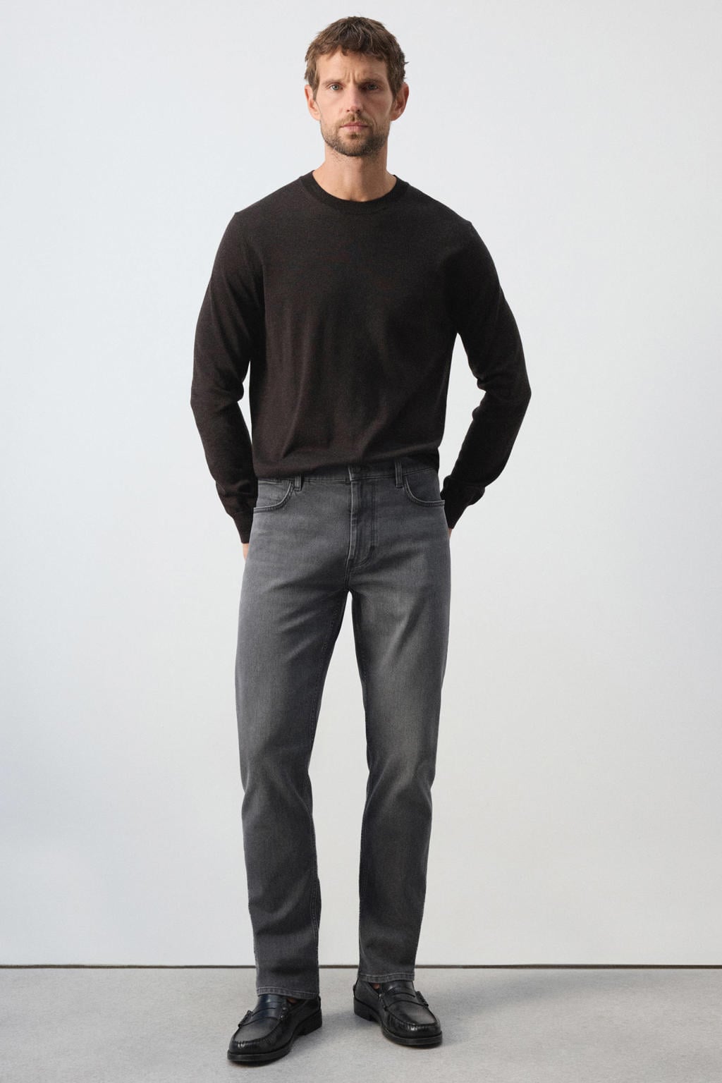 Mango Man Patrick slim fit jeans - changeant grijs