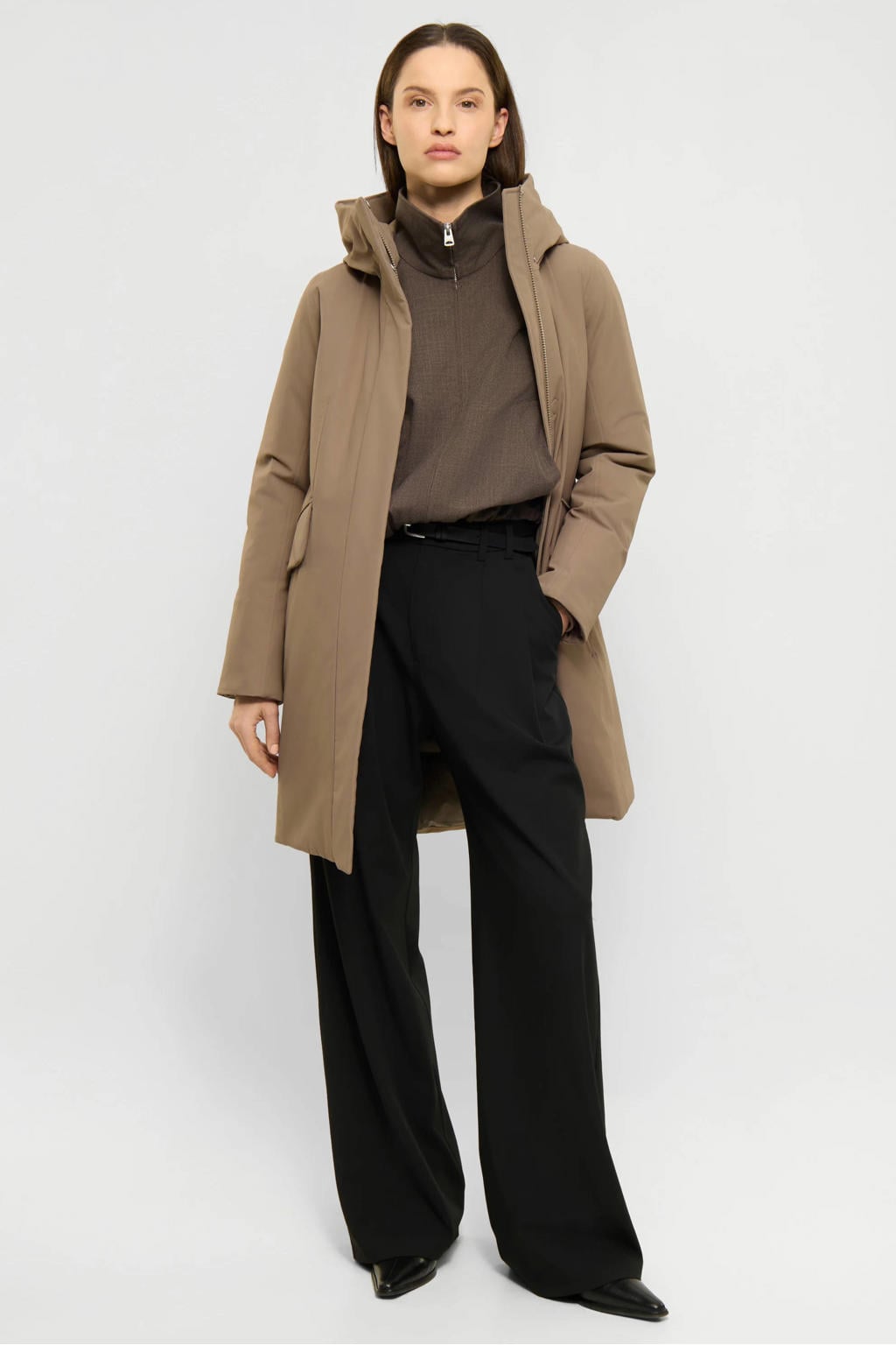 Elvine winterjas - taupe