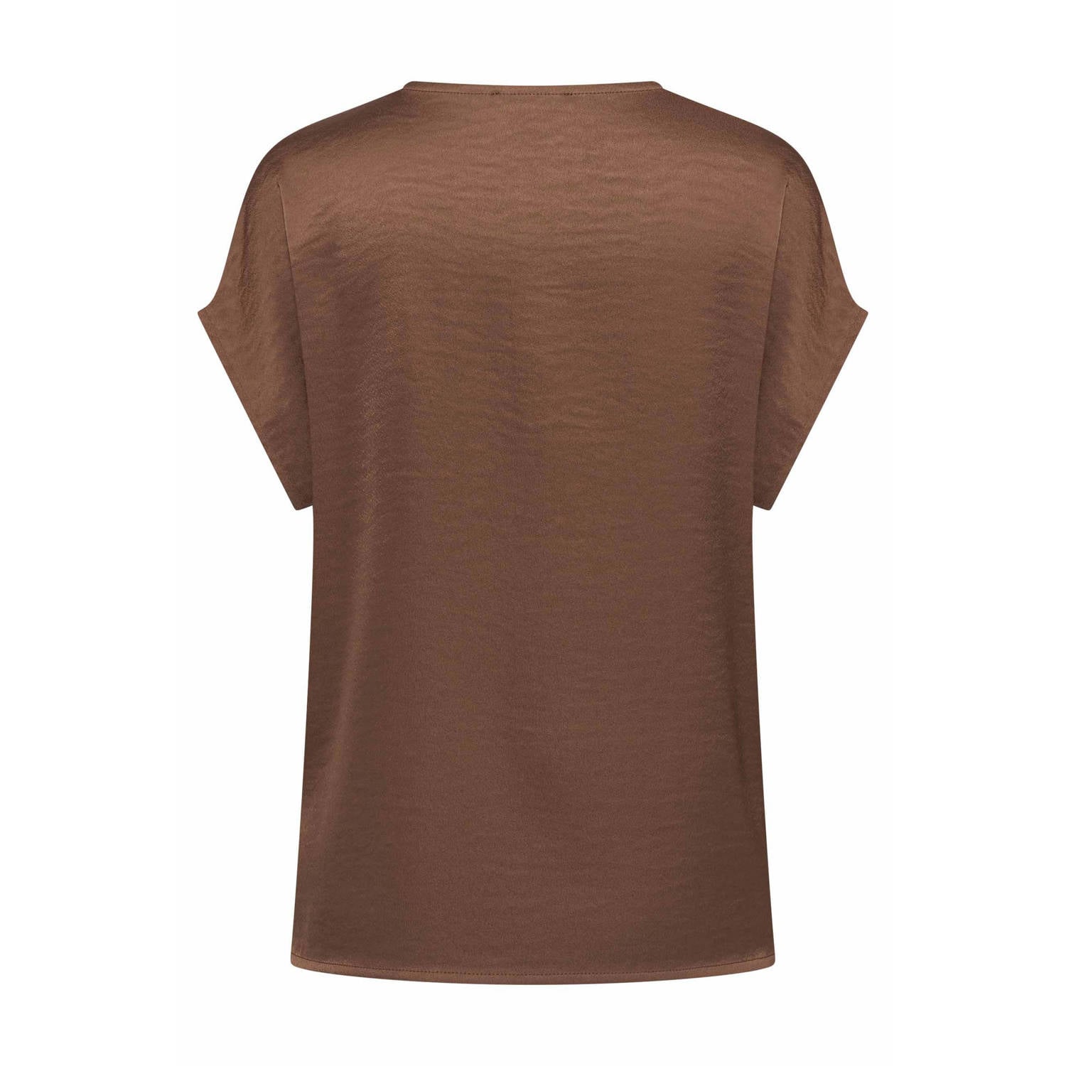 Expresso satijnen blousetop bruin