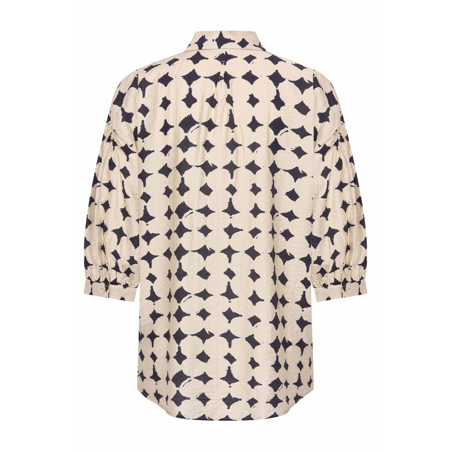 Expresso blouse met print ecru blauw