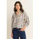 Expresso blouse met print - ecru/blauw