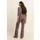 Expresso geruite top - beige/rood