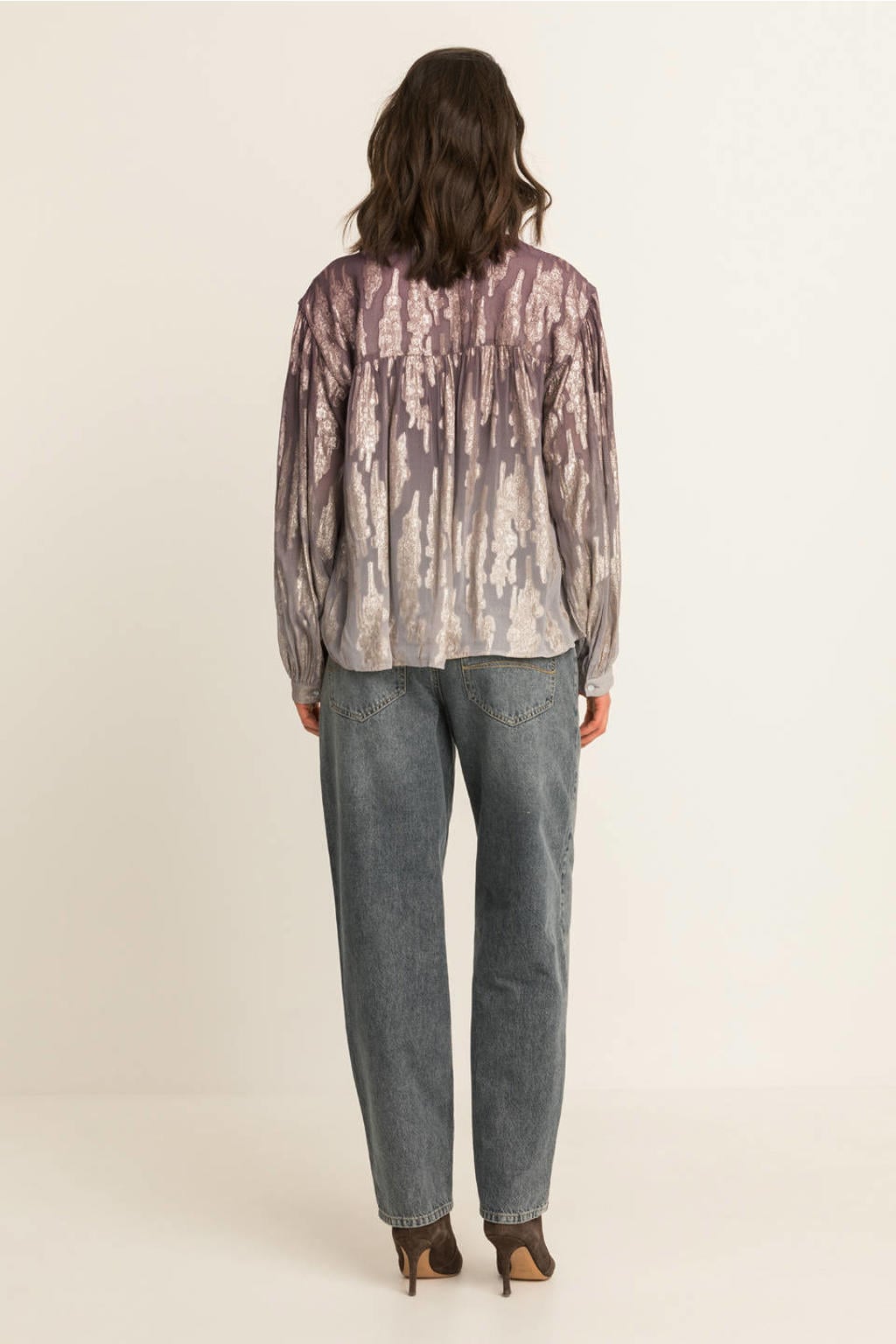 Expresso blouse met print - paars/goud