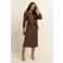 Expresso midi rok met ceintuur - bruin