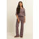 Expresso geruite broek van travelstof - beige/rood